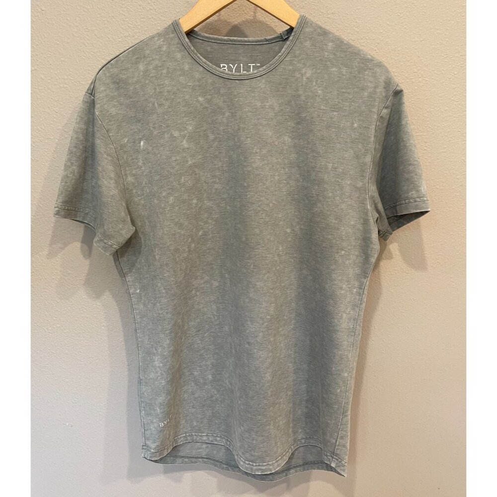 BYLT Premium Basics T-Shirt Drop Cut Acid Washed Medium Short Sleeve Athletic